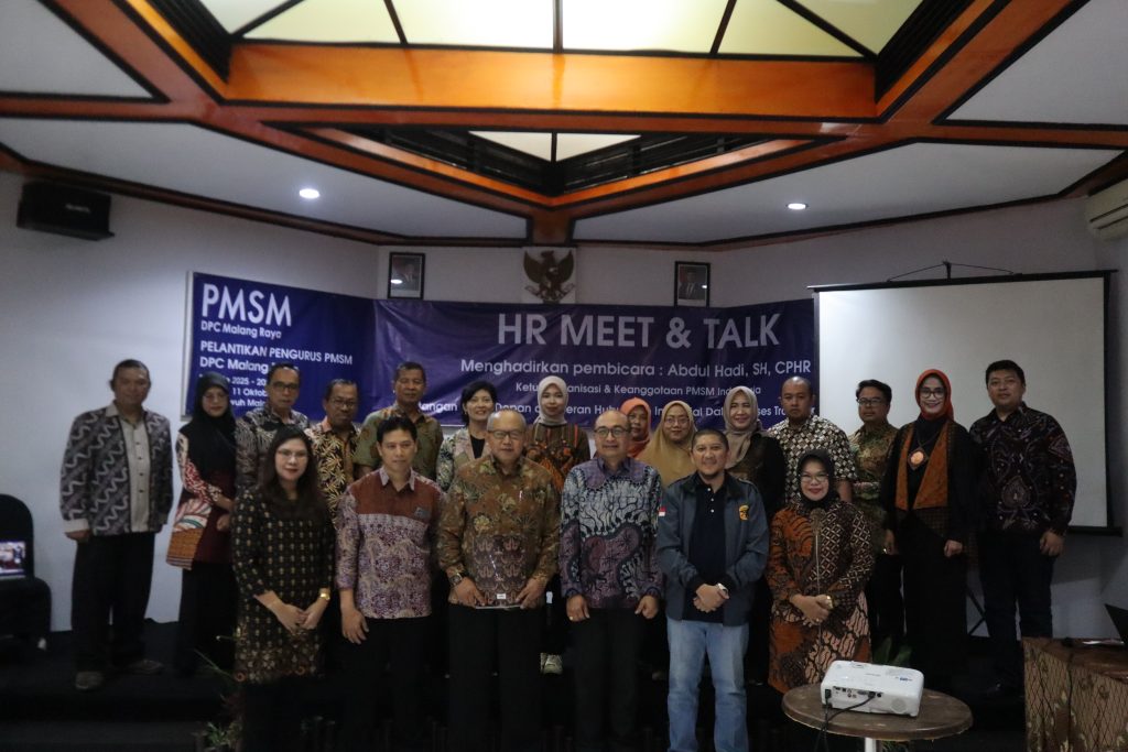 Pelantikan Pengurus PMSM Malang Raya Periode 2025–2028, Bahas Tantangan Transformasi Dunia Kerja